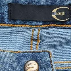 Pre Owned Just Cavalli Light Blue Denim Straight Leg Jeans M Waist 28"