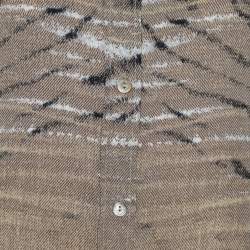 Pre Owned Just Cavalli Beige Animal Printed Georgette Button Front Shirt L