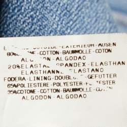 Pre Owned Just Cavalli Blue Denim Paneled Flared Hem Skirt S