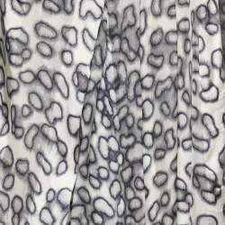 Just Cavalli Grey Animal Printed Silk Wrap Mini Dress M