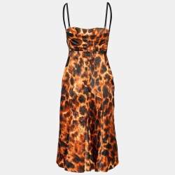 Just Cavalli Multicolor Printed Satin Mini Dress M