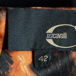 Just Cavalli Multicolor Printed Satin Mini Dress M