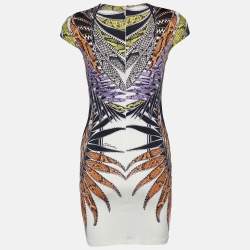 Pre Owned Just Cavalli Multicolor Printed Jersey Sheath Dress S