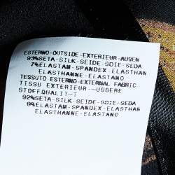 Pre Owned Just Cavalli Black Printed Silk Tiered Midi Dress M