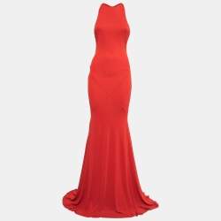 Just Cavalli Red Jersey Sleeveless Long Dress XS