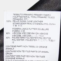 Pre Owned Just Cavalli Black Leather Button Detail Sleeveless Zip Front Short Dress S