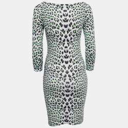 Pre Owned Just Cavalli Multicolor Leopard Print Jersey Short Dress XS