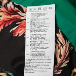 Pre Owned Just Cavalli Green Synthetic Velvet Trim Zip Front Down Jacket L