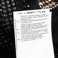 Just Cavalli Black Logo Embellished Cotton Crew Neck Sweatshirt 