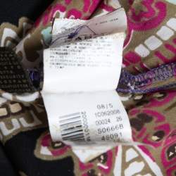 Pre Owned Just Cavalli Multicolor Printed Silk Button Front Shirt M