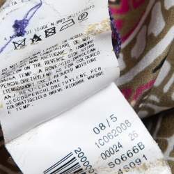 Pre Owned Just Cavalli Multicolor Printed Silk Button Front Shirt M