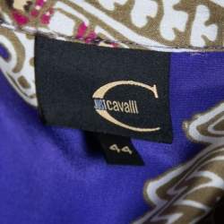 Pre Owned Just Cavalli Multicolor Printed Silk Button Front Shirt M