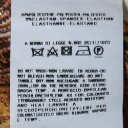 Pre Owned Just Cavalli Cream/Yellow Printed Satin Mermaid Skirt S