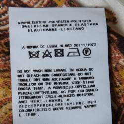 Pre Owned Just Cavalli Cream/Yellow Printed Satin Mermaid Skirt S