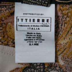 Pre Owned Just Cavalli Cream/Yellow Printed Satin Mermaid Skirt S