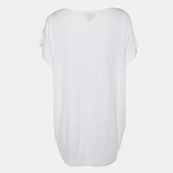 Pre Owned Just Cavalli Multicolor Printed & Knit Tunic Top