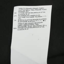 Pre Owned Just Cavalli Black Cotton Studded Velvet Trim Button Front Full Sleeve Shirt XL