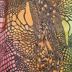 Pre Owned Just Cavalli Multicolor Reptile Printed Cotton Shirt L