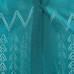 Just Cavalli Green Knit Single-Button Cardigan S