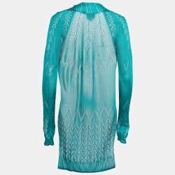 Just Cavalli Green Knit Single-Button Cardigan S