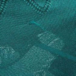 Just Cavalli Green Knit Single-Button Cardigan S