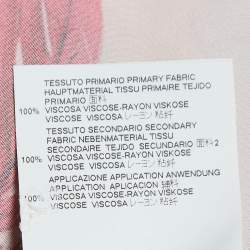 Pre Owned Just Cavalli Pink Floral Print Satin Tie-Up Neck Mini Dress S