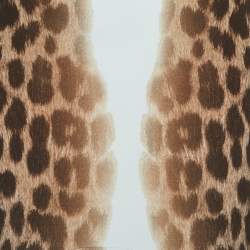 Pre Owned Just Cavalli Brown Leopard Print Crepe Asymmetric Midi Skirt S