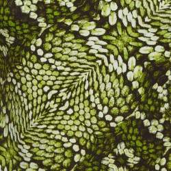 Just Cavalli Green Print Stretch Cotton One Shoulder Top M