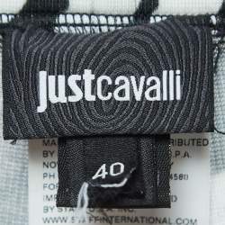 Just Cavalli Black/White Printed Jersey Leggings S