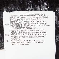 Pre Owned Just Cavalli Black Shimmer Velvet Draped Mid Skirt M