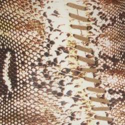 Pre Owned Just Cavalli Multicolor Snakeskin Print Knit Mini Dress XS