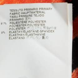Just Cavalli Orange Animal  Print Jersey Round Neck Top S