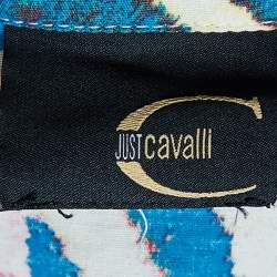 Just Cavalli Multicolor Patchwork Printed Cotton Button Front Shirt M 