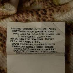 Pre Owned Just Cavalli Green Animal Print Jersey Flounce Midi Dress S