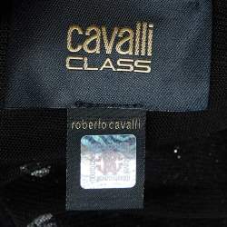 Pre Owned Class by Roberto Cavalli Black Jersey Embellished Sleeveless Maxi Dress L