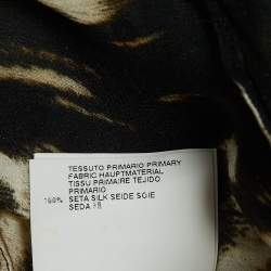 Pre Owned Just Cavalli Brown Leopard Print Silk Sheer Midi Dress S