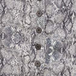Just Cavalli Beige Animal Pattern Cotton Fitted Skirt S