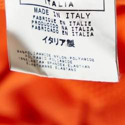 Pre Owned Just Cavalli Orange Eyelet Jersey Fitted Tank Top M