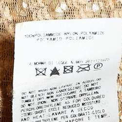 Pre Owned Just Cavalli Gold Sequin and Tulle Flounce Mini Dress M