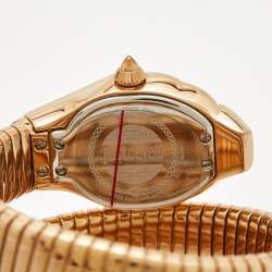 Just Cavalli Glittered Champagne Rose Gold Plated Stainless Steel Glam Chic JC1L115M0035 Women's Wristwatch 22 mm