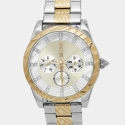 Just Cavalli Multicolor Two-Tone Stainless Steel Solo XL JC1L130M0085 Women's Wristwatch 40 mm
