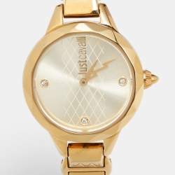 Just Cavalli Champagne Gold Plated Stainless Steel JC1L033M0035 Women's Wristwatch 30 mm