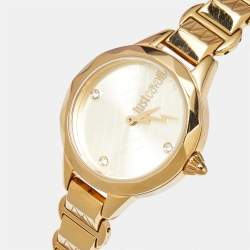 Just Cavalli Champagne Gold Plated Stainless Steel JC1L033M0035 Women's Wristwatch 30 mm