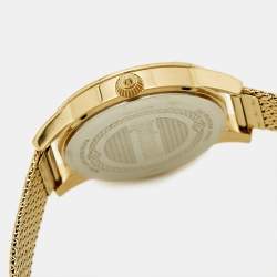 Pre Owned Just Cavalli 1L029 Champagne Dial Gold Tone Stainless Steel Women's Wristwatch 34 mm
