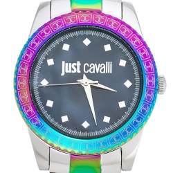 Pre Owned ساعة يد نسائية Just Sunset ستانلس ستيل صدف 36 مم