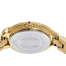 Pre Owned ساعة يد نسائية جاست كافالي جيه سي1أل046أم0065 ستانلس ستيل لون ذهب أصفر 32 مم