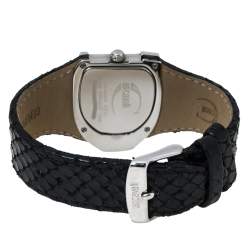 Pre Owned Just Cavalli Black Stainless Steel and Leather R7251160625 Women's Wristwatch 36 mm