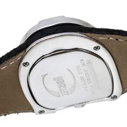 Pre Owned Just Cavalli Black Stainless Steel and Leather R7251160625 Women's Wristwatch 36 mm