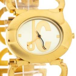 Just Cavalli Gold Tone Stainless Steel JC Link R7253421517 Women's Wristwatch 31 mm