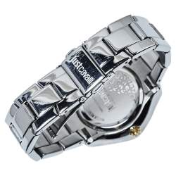 Pre Owned Just Cavalli Silver Two Tone Stainless Steel 7253587501 Milady Women's Wristwatch 34MM